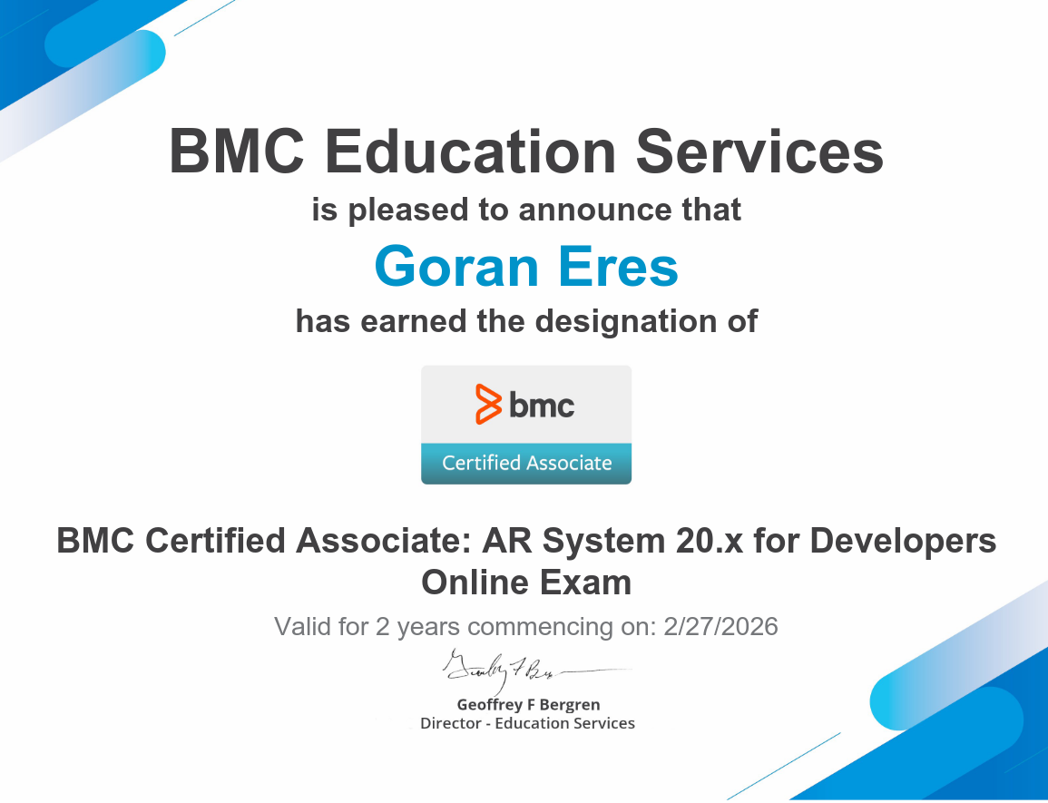 BMC Certified Associate
